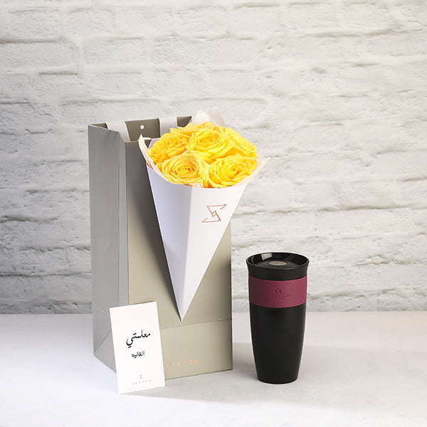 Grand Cru Mug with yellow Roses