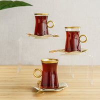 Sea Shell Tea set with spoons, 6pcs