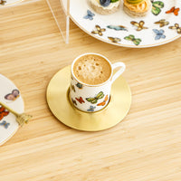 Papillon espresso set 6pc with customized ribbon