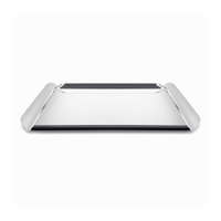 Silver Metal Tray with cover set