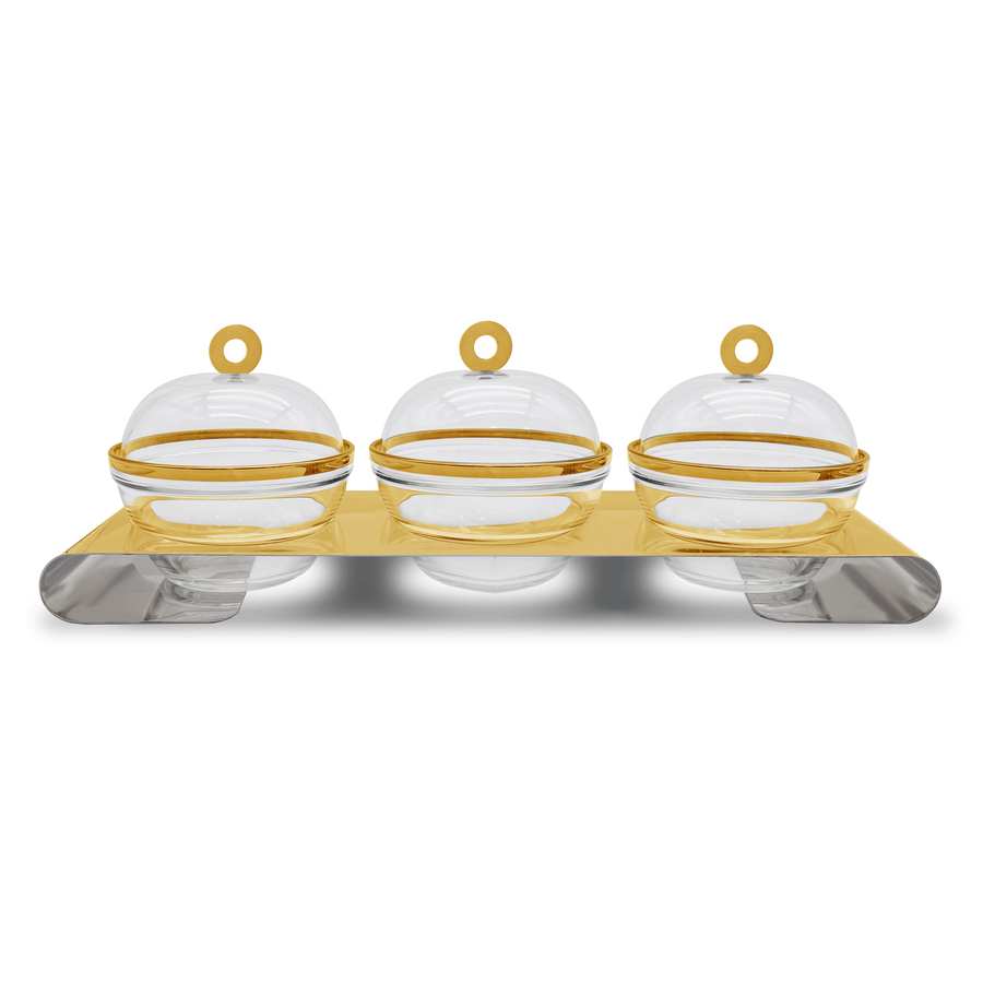 Trio dome serving set