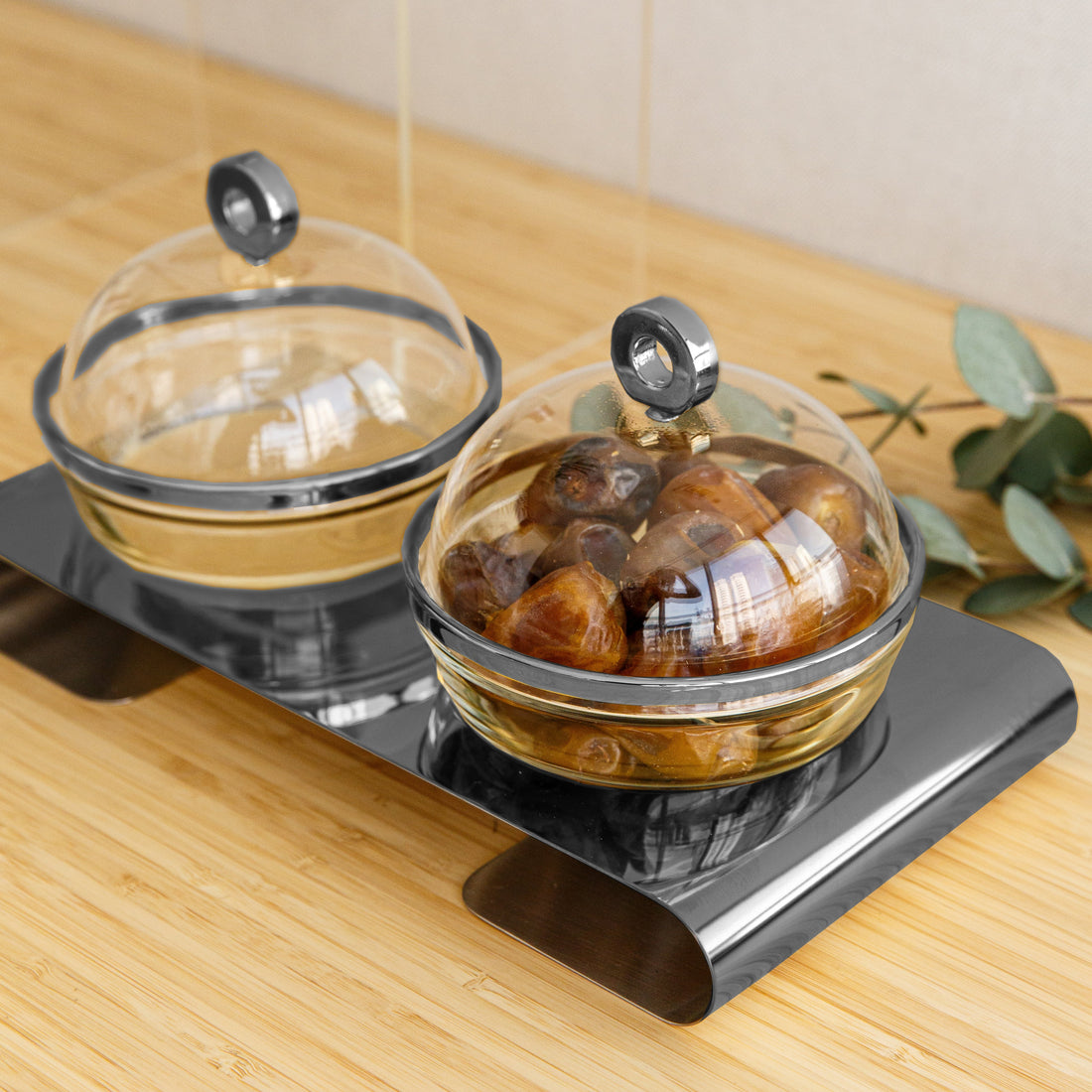 Twin dome serving set