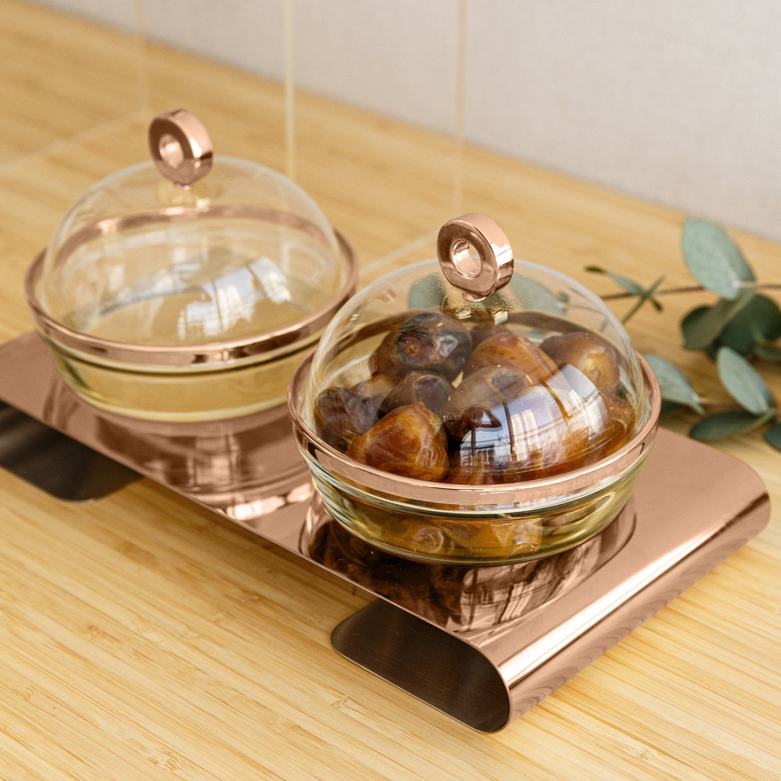 Twin dome serving set