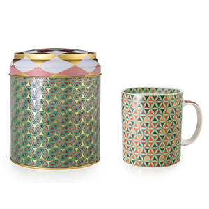 Tin box with mug