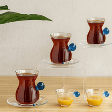 Ball Line Curve tea and coffee set with spoons, 6 pcs