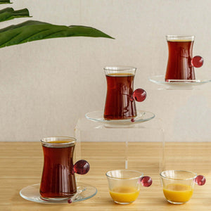 Ball Line Tea and Coffee set with spoons, 6 pcs