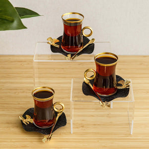 Butterfly Tea set with spoons, 6pcs