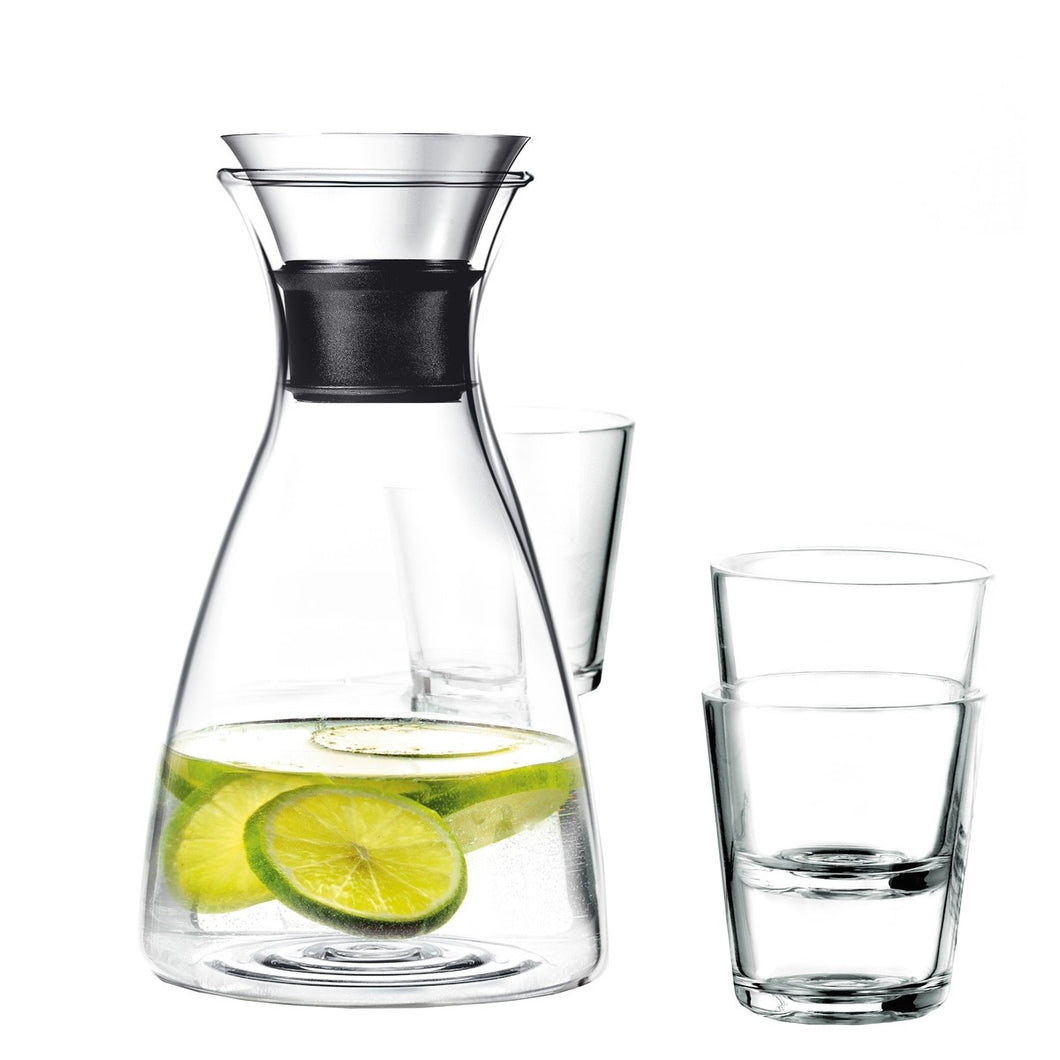 Glass Carafe with 4 glasses