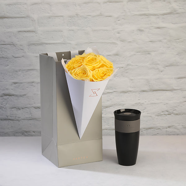 Grand Cru Mug with yellow Roses