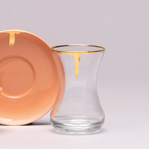 Porcelain drip tea set, 6pc