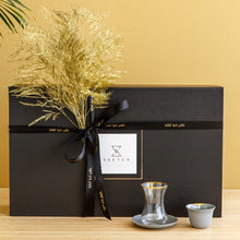 هدية طقم الشاي والقهوه بورسلان عدد 12 مع شريط مخصص