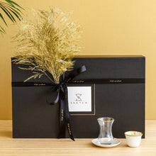 هدية طقم الشاي والقهوه بورسلان عدد 6 مع شريط مخصص