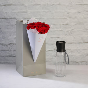 Grand Cru Bottle with Roses