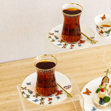 Papillon tea set with spoons, 6pcs